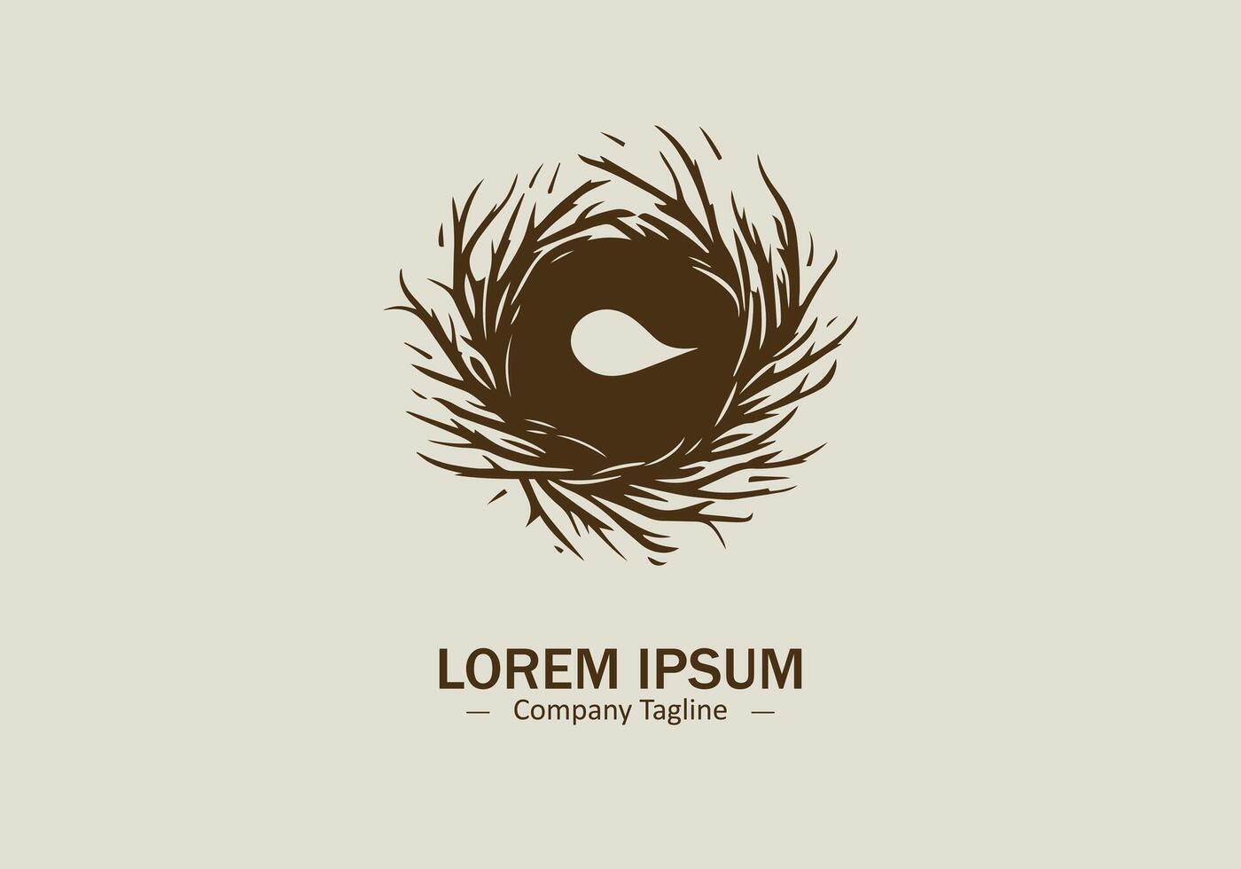 Logo of Nest icon design silhouette style on white background vector
