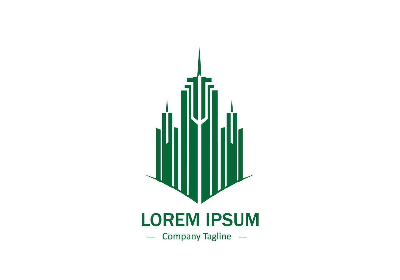 modern skyscraper logo design vector