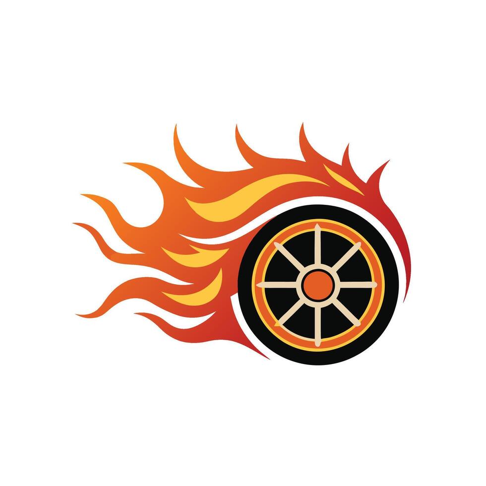 Trendy Logo of Tyre Icon Mascot Design vector
