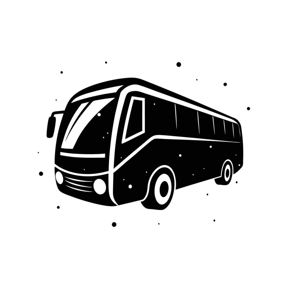 Bus Icon Silhouette Logo Design Symbol vector