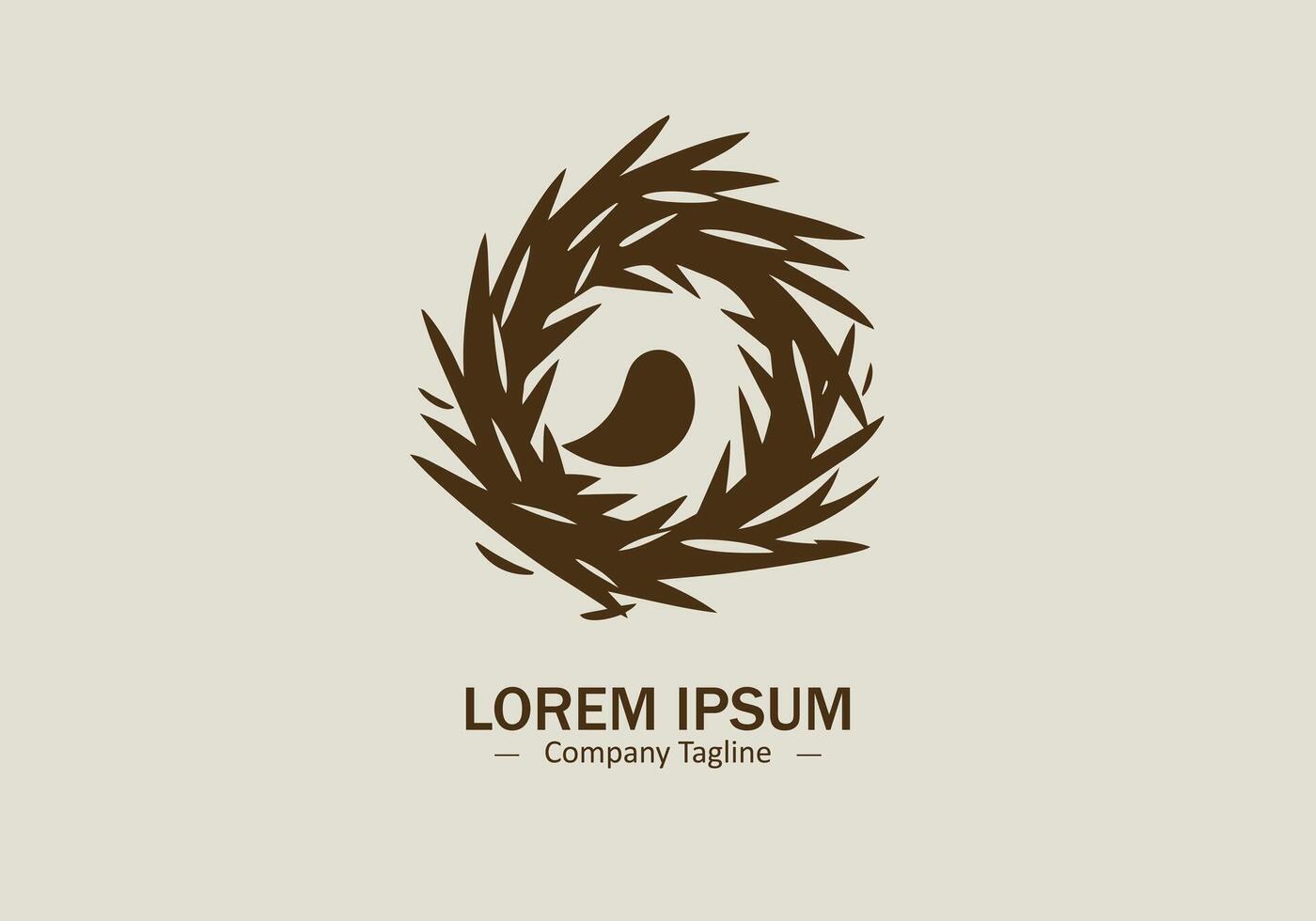 Nest icon logo style silhouette isolated on white background vector