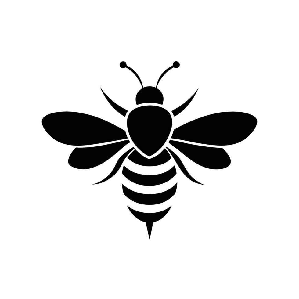 Honey bee Icon Silhouette Logo Design Symbol vector