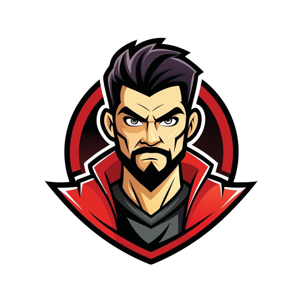Man mascot logo icon man face design vector
