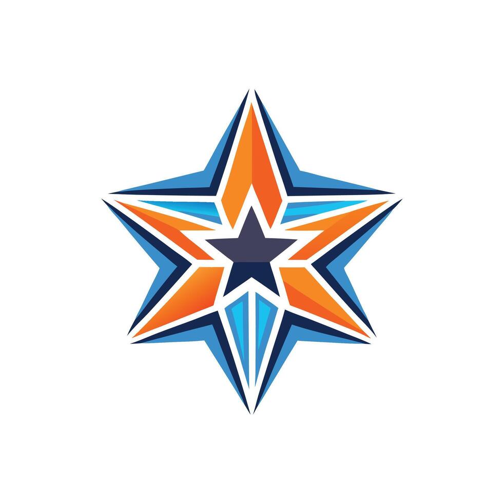 Trendy Mascot of Star Logo Icon Design vector