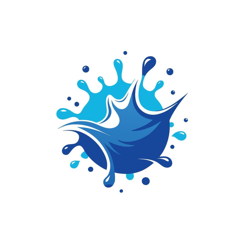 Trendy Logo of Water splash dripping drops Icon Mascot Design vector