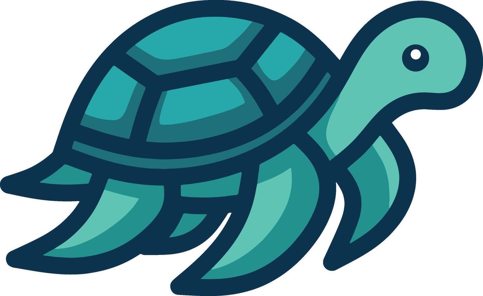 Cute Cartoon Turtle Illustration vector
