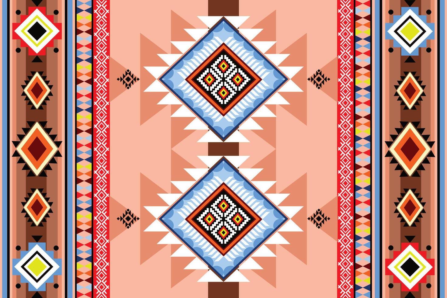 Native american Southwest design Aztec pattern and Navajo design indian ornament pattern geometric ethnic textile texture tribal aztec pattern navajo mexican fabric seamless decoration fashion vector