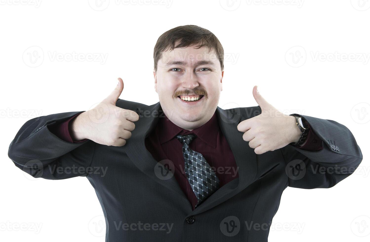 joyfully exclaiming man businessman photo