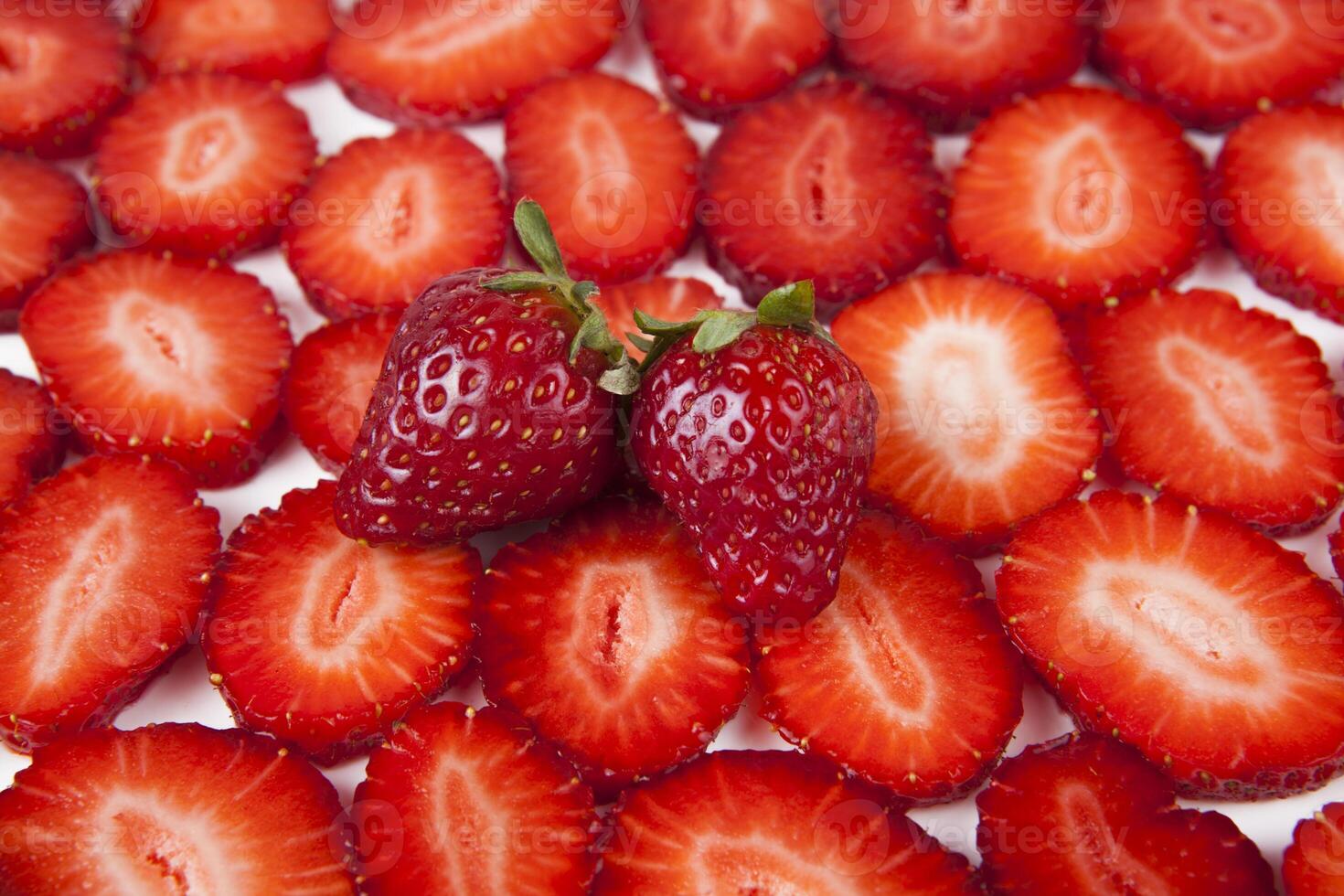 strawberry strawberry slices photo