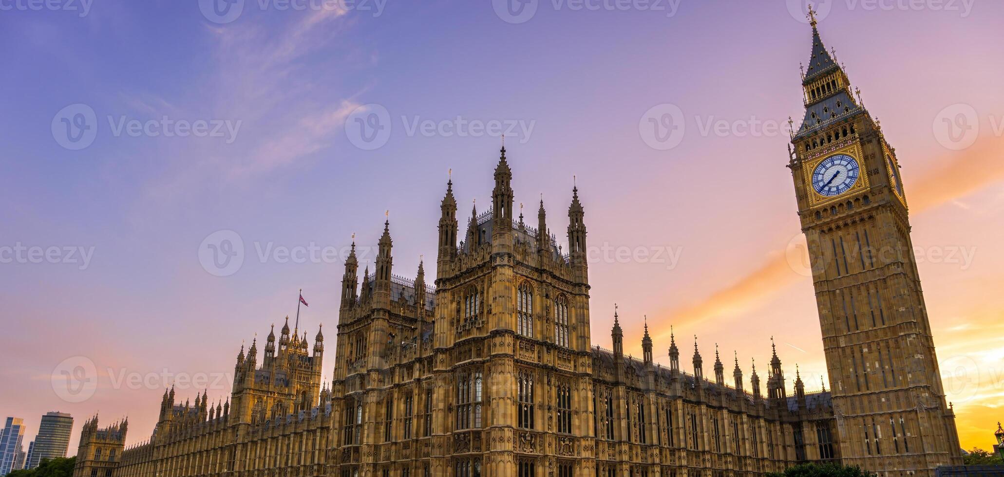 Westminster palace or Houses of parliament and Big Ben tower, London, UK. photo