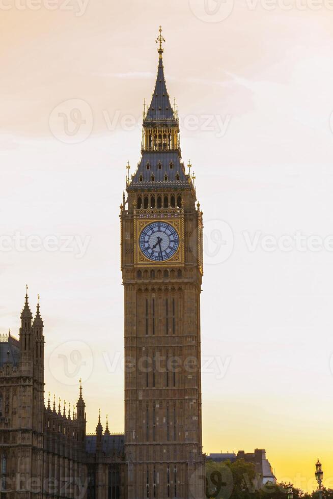 Westminster palace or Houses of parliament and Big Ben tower, London, UK. photo
