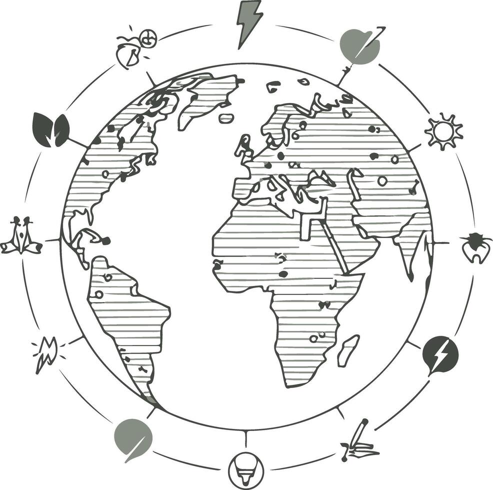 Globe made illustrating of a world vector