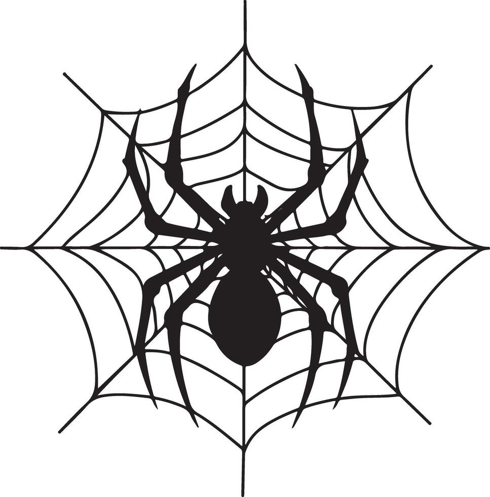 A spider silhouette art illustration vector