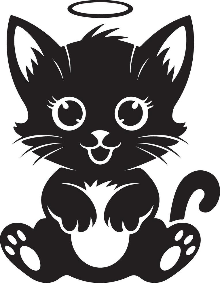 Cat silhouette art illustration image vector