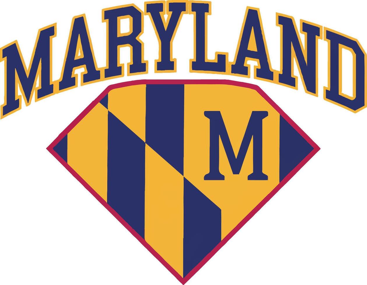 A Maryland logo with the text Maryland vector