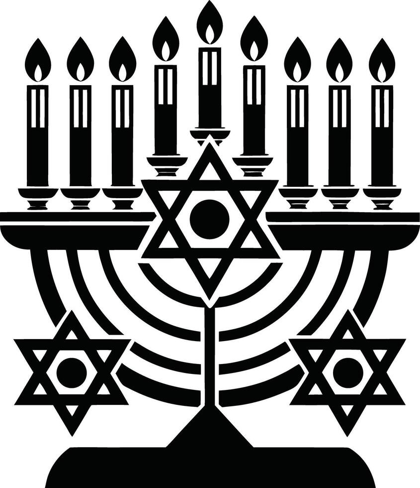 Hanukkah menorah clipart vector