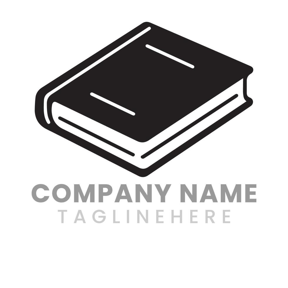 illustration of a book logo vector