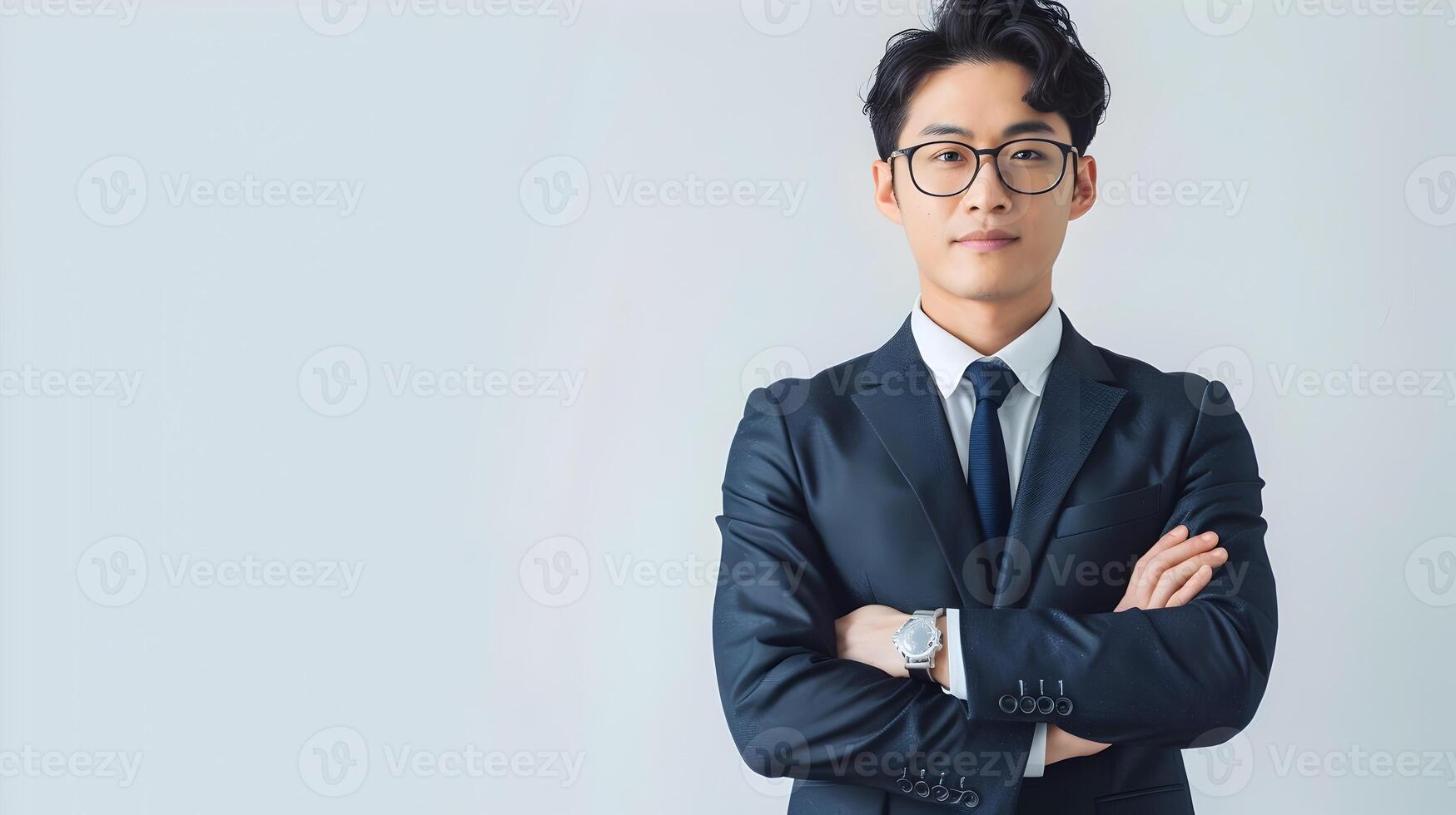 Confident Asian Business Executive in Modern Suit Portrait photo