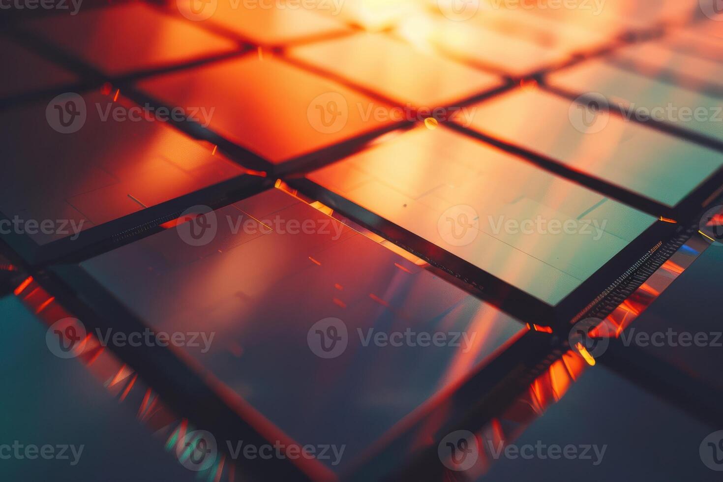 Abstract background with a bright orange and red light photo