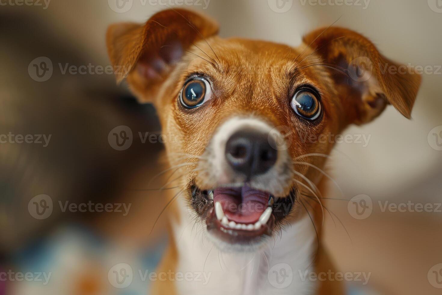 A dog with a big smile on its face photo