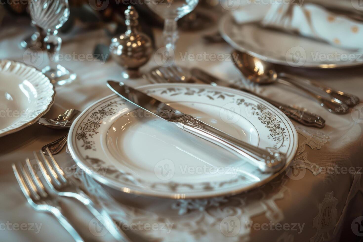 Silverware on the table photo