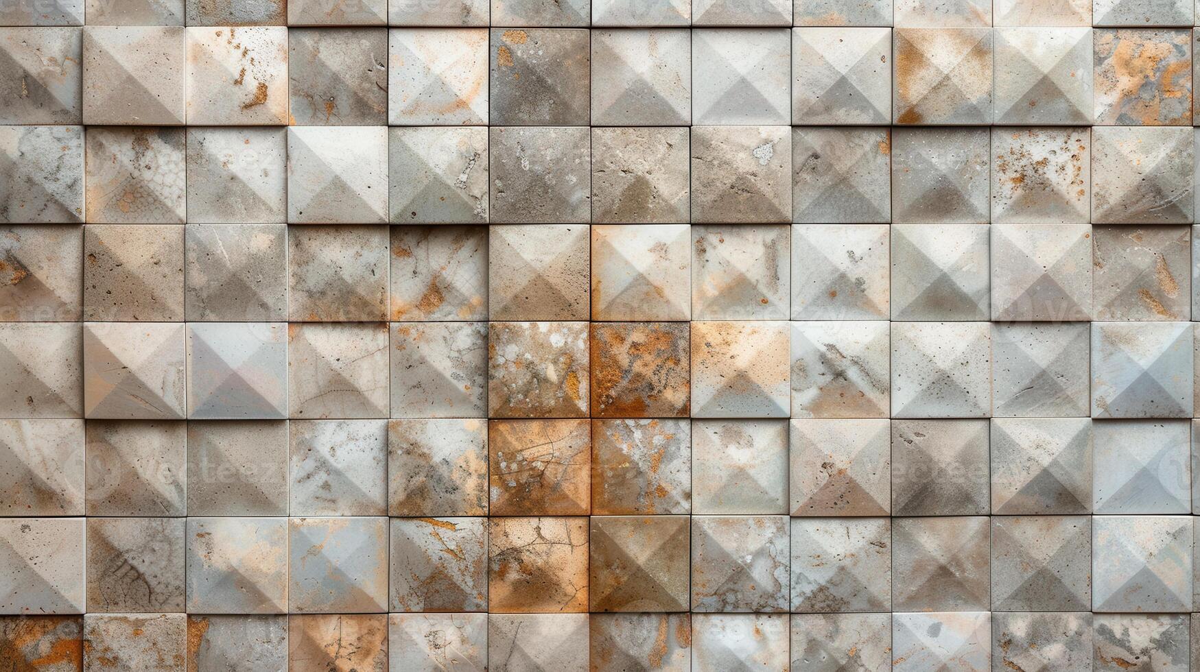 A wall with a lot of different colored squares photo