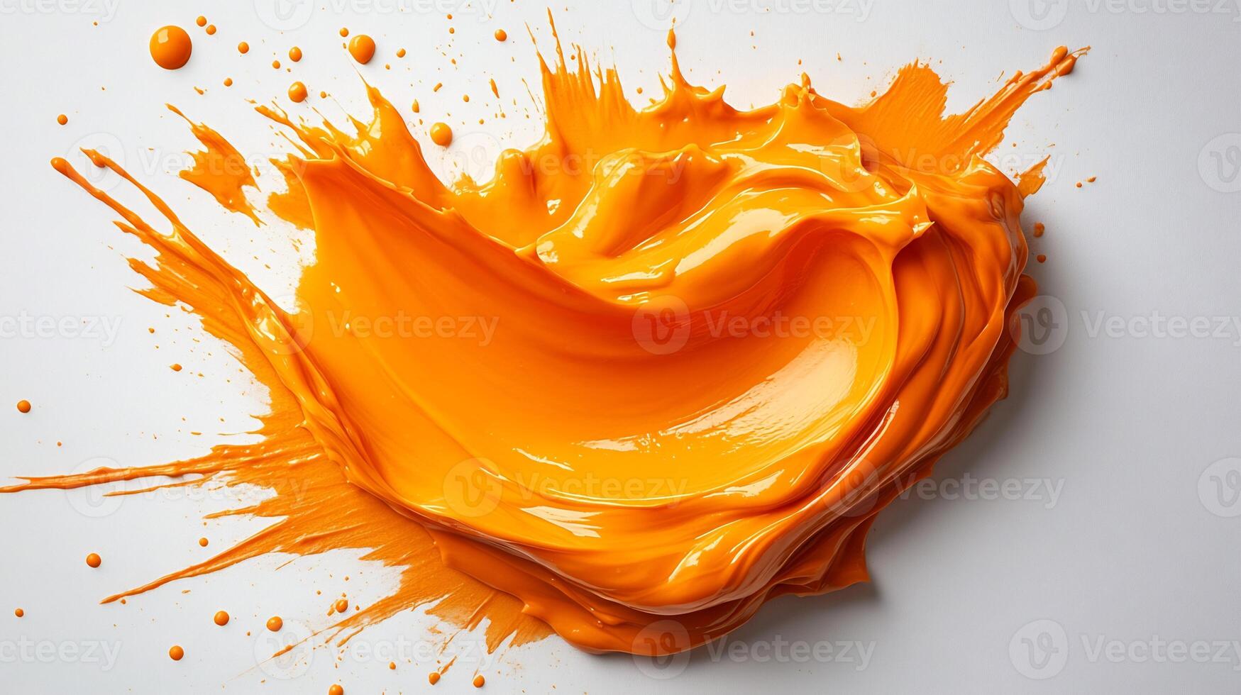 Bold splash of tangy buffalo wing sauce on a clean white background showcasing its spicy orange hue photo