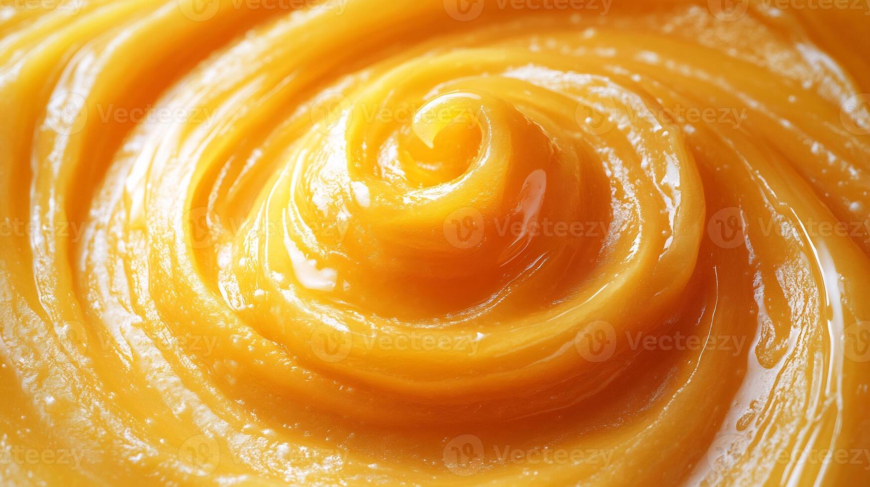 Swirl of sweet and tangy mango chutney on a white background bold and vibrant in color photo