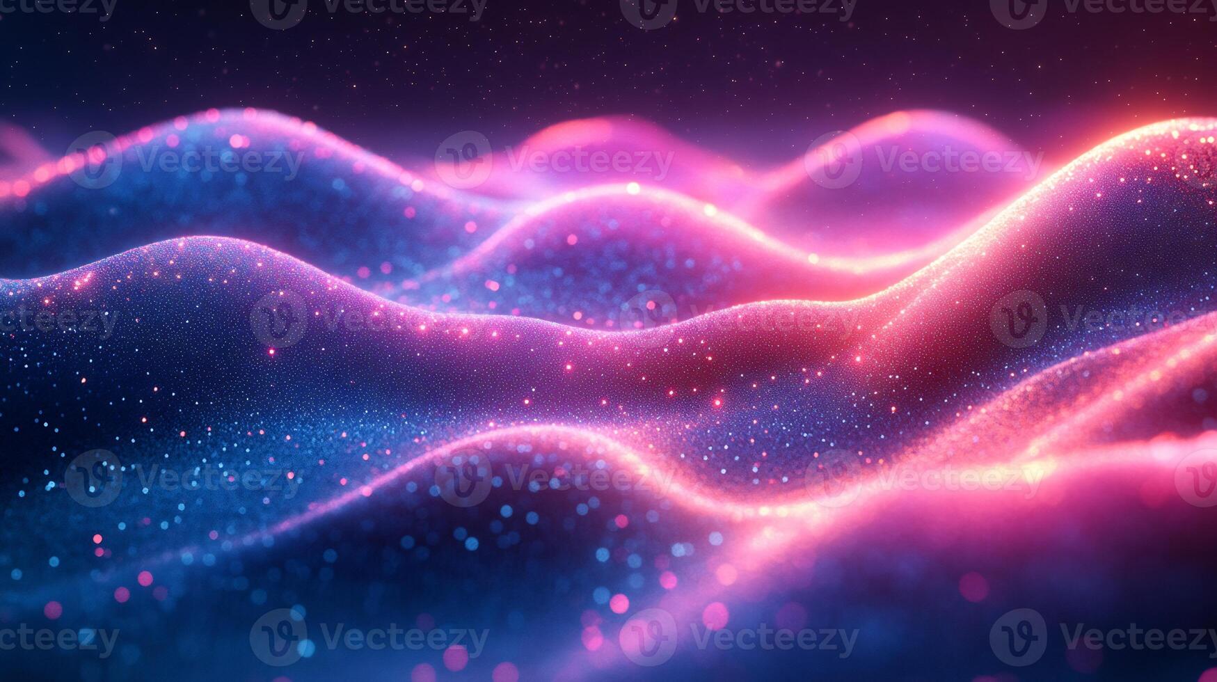 Abstract futuristic wave glowing neon spectrum vibrant blue and pink hues geometric shapes and dynamic motion Techinspired design with threedimensional texture photo