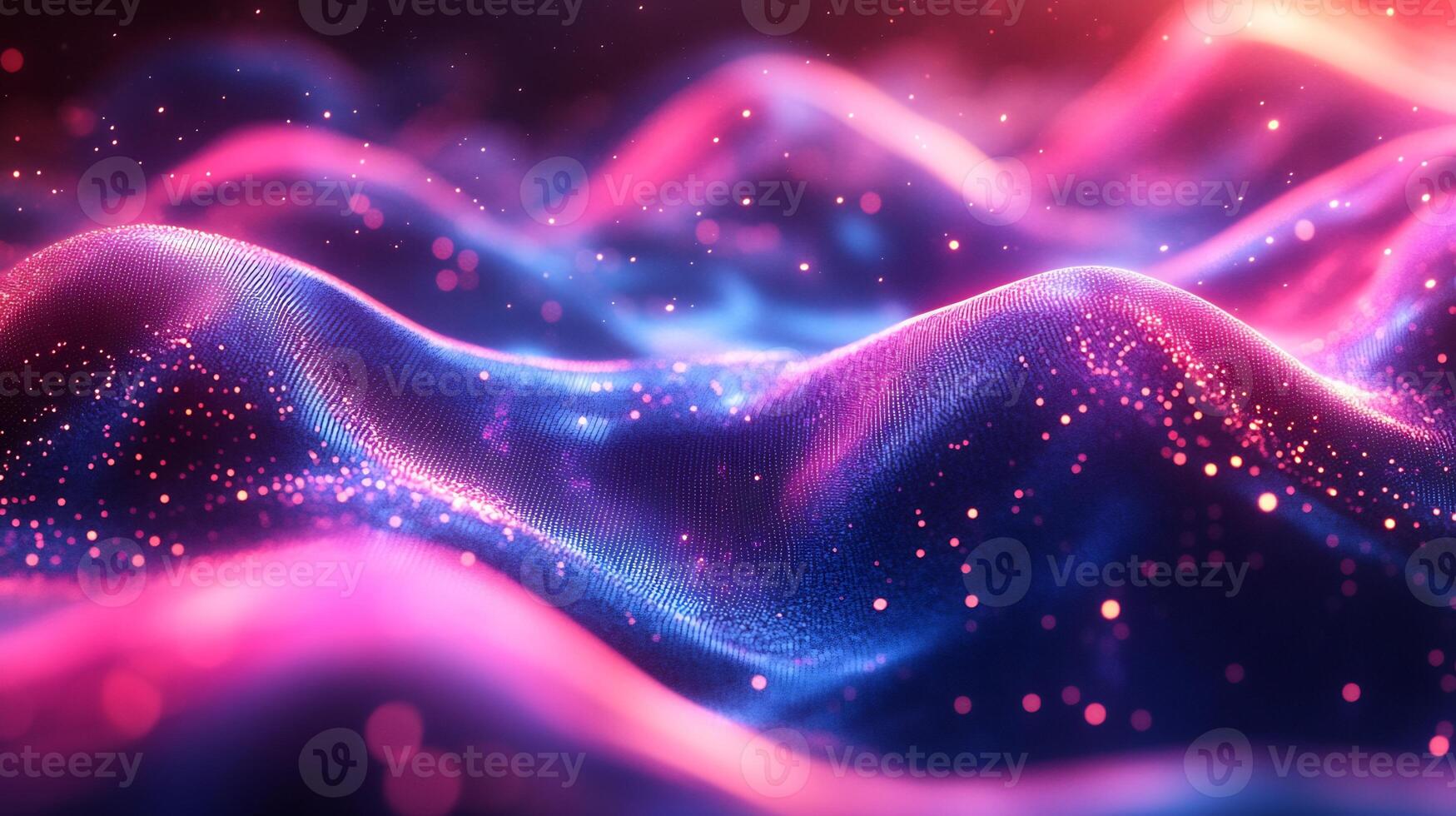 Abstract futuristic wave glowing neon spectrum vibrant blue and pink hues geometric shapes and dynamic motion Techinspired design with threedimensional texture photo
