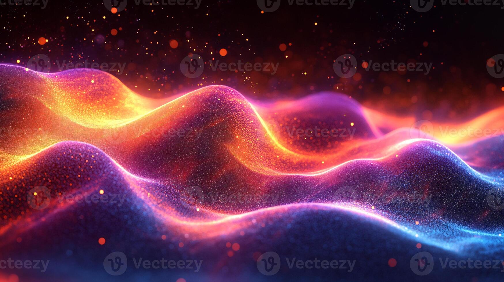 Abstract neon waves glowing spectrum flowing lines geometric patterns and vibrant gradient Techinspired digital design with motion and energy photo