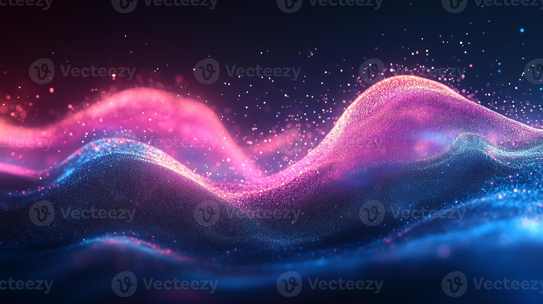Flowing wave design glowing neon light blue and pink gradient geometric shapes and techinspired digital texture Sleek vibrant modern aesthetic with motion and energy photo