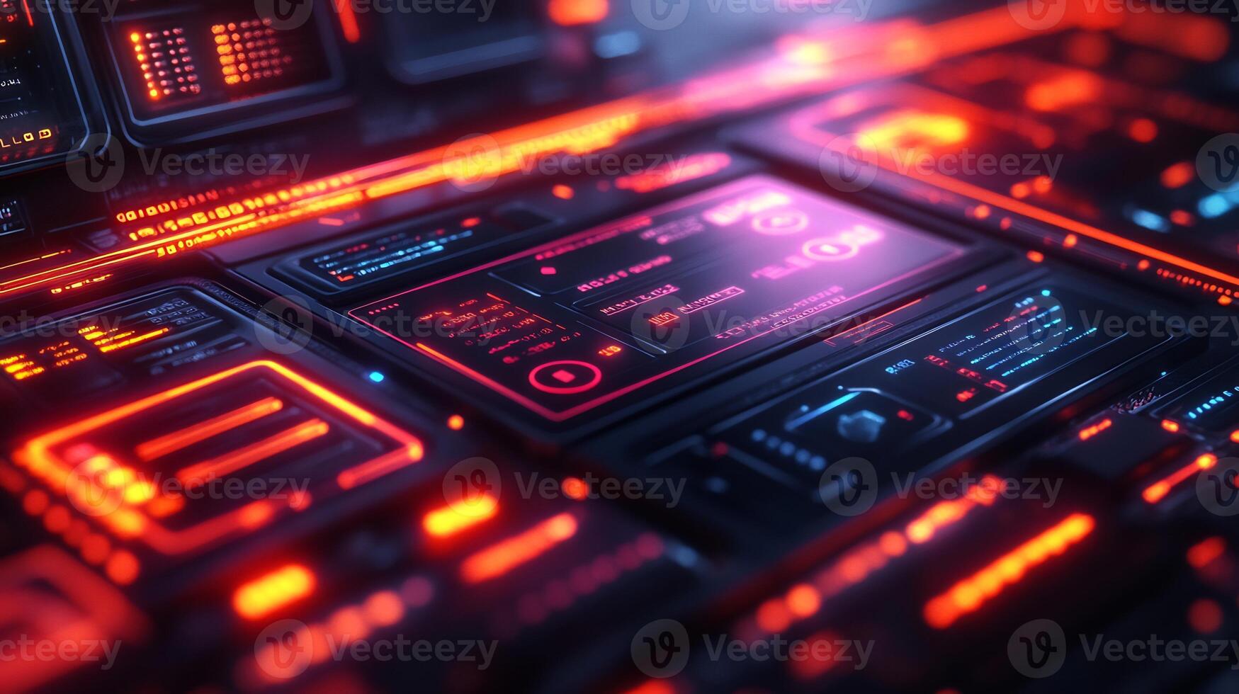 Futuristic mobile wallet interface glowing currency symbols financial technology and vibrant online payment icons Sleek ebusiness and digital economy design photo