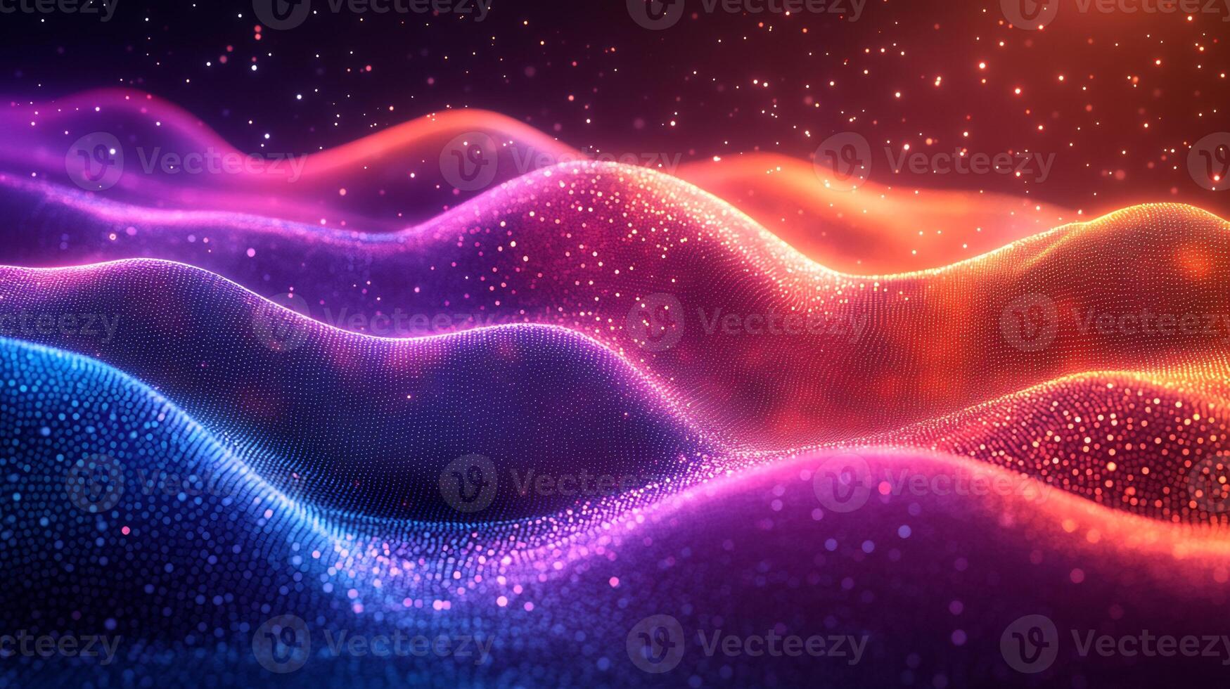 Glowing spectrum vibrant neon light geometric shapes flowing wave lines and futuristic digital texture Dynamic modern design with energy and motion photo