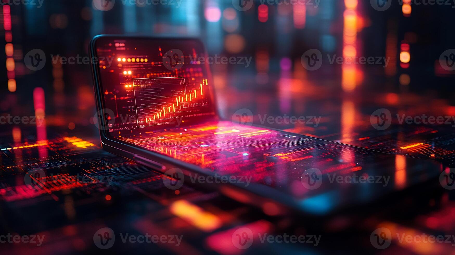 Mobile phone screen glowing digital wallet techdriven financial icons and vibrant currency symbols Futuristic economy and smart ebusiness concept photo