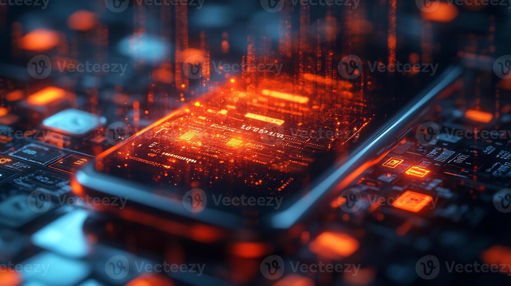 Mobile phone showing digital wallet with glowing currency icons techdriven financial transactions and modern ebusiness technology Smart economy and online banking concept photo