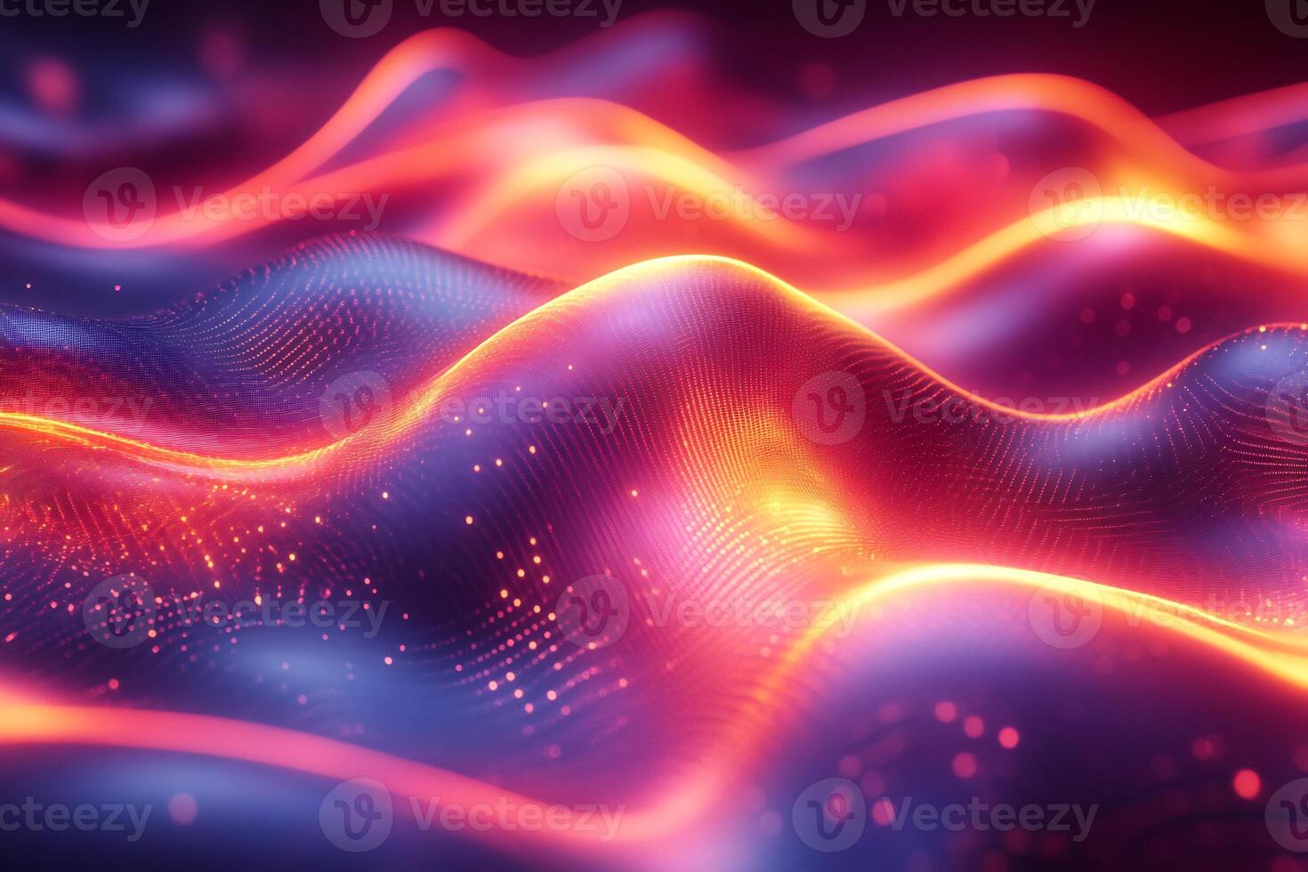 Modern abstract background neon glow flowing threedimensional wave lines geometric shapes and vibrant gradient colors Techinspired digital motion and energy photo