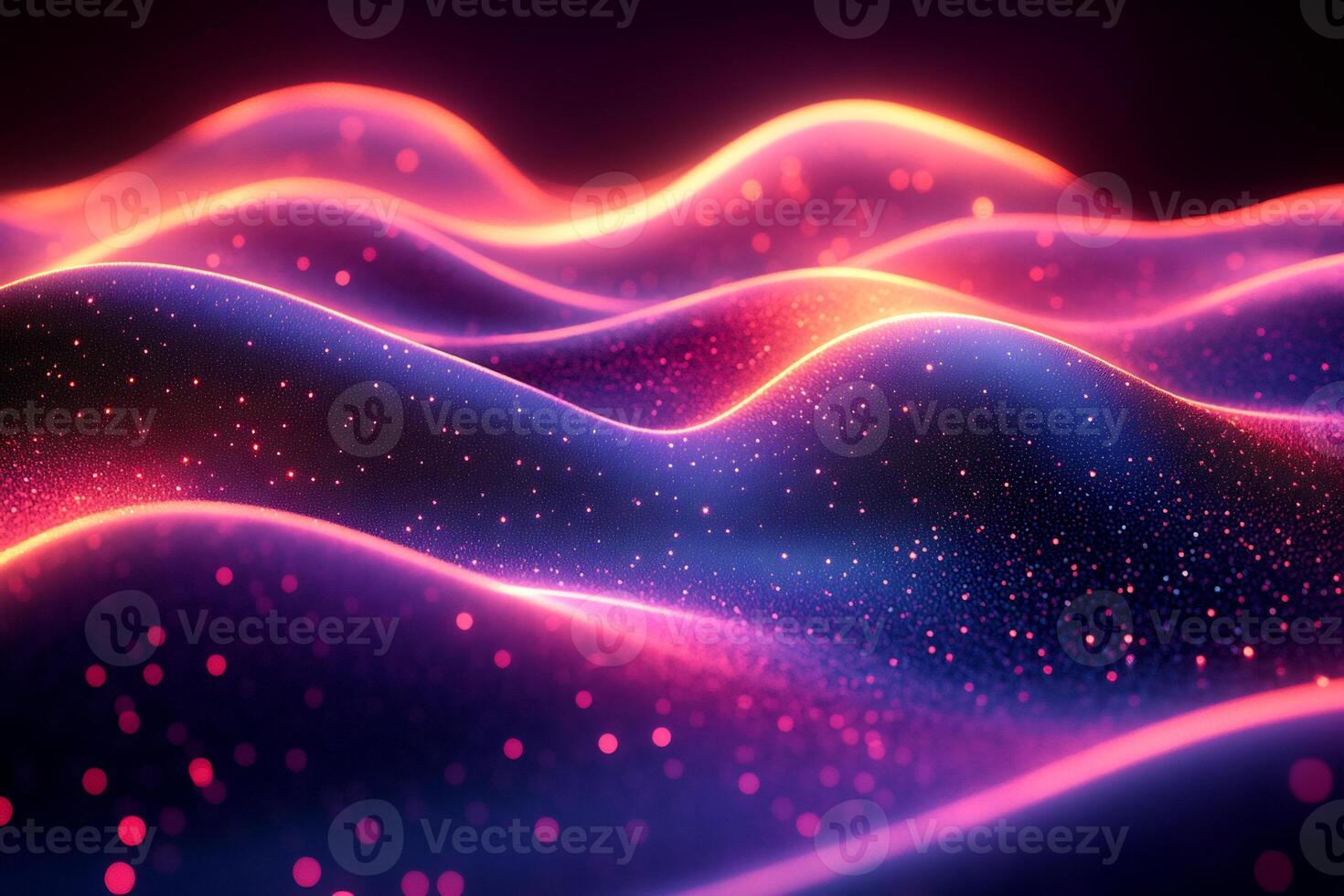 Modern abstract background neon glow flowing threedimensional wave lines geometric shapes and vibrant gradient colors Techinspired digital motion and energy photo