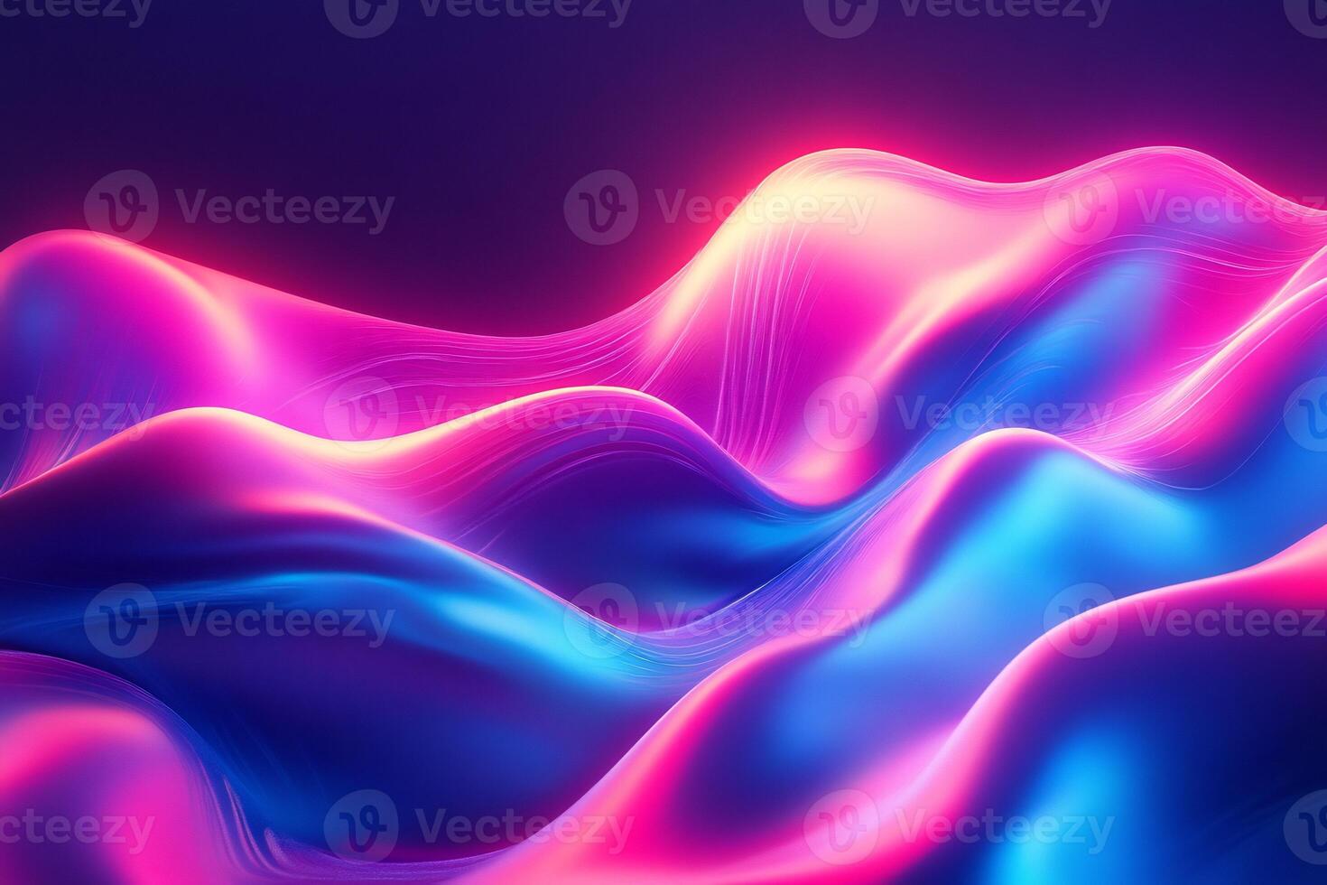 Modern abstract design glowing neon light flowing wave lines blue and pink hues and geometric shapes Vibrant futuristic texture with motion and energy photo