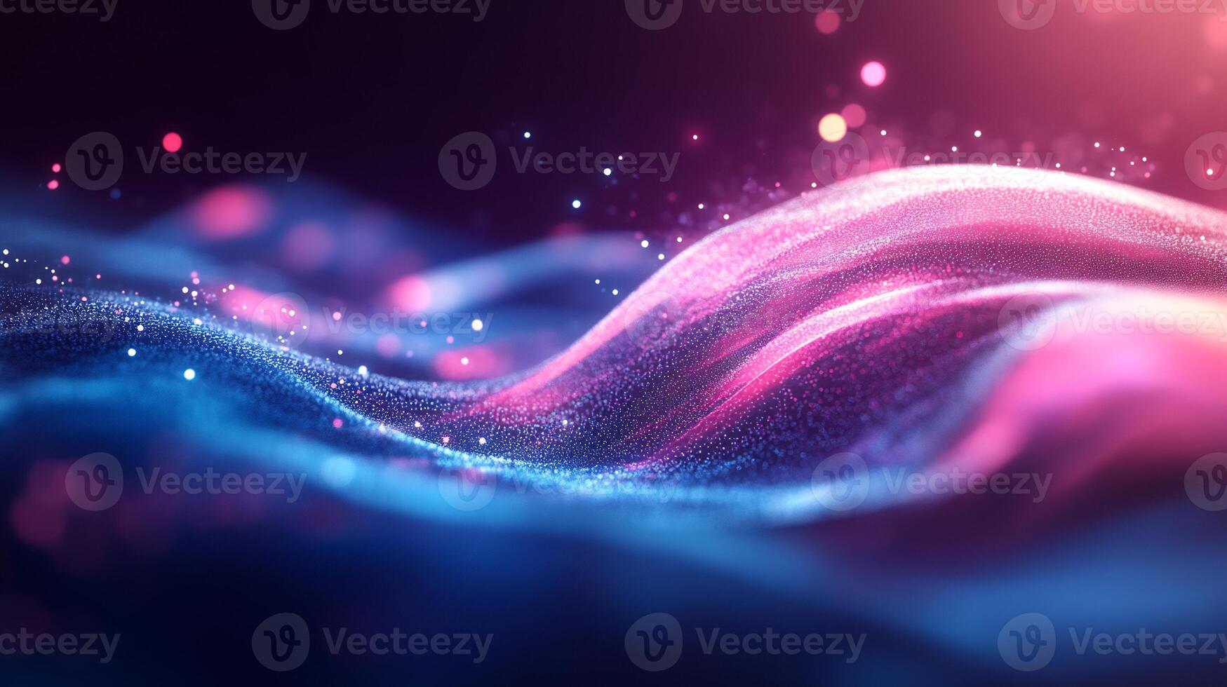 Modern digital design glowing spectrum vibrant blue and pink light and flowing wave lines Techinspired futuristic aesthetic with dynamic energy and geometric shapes photo