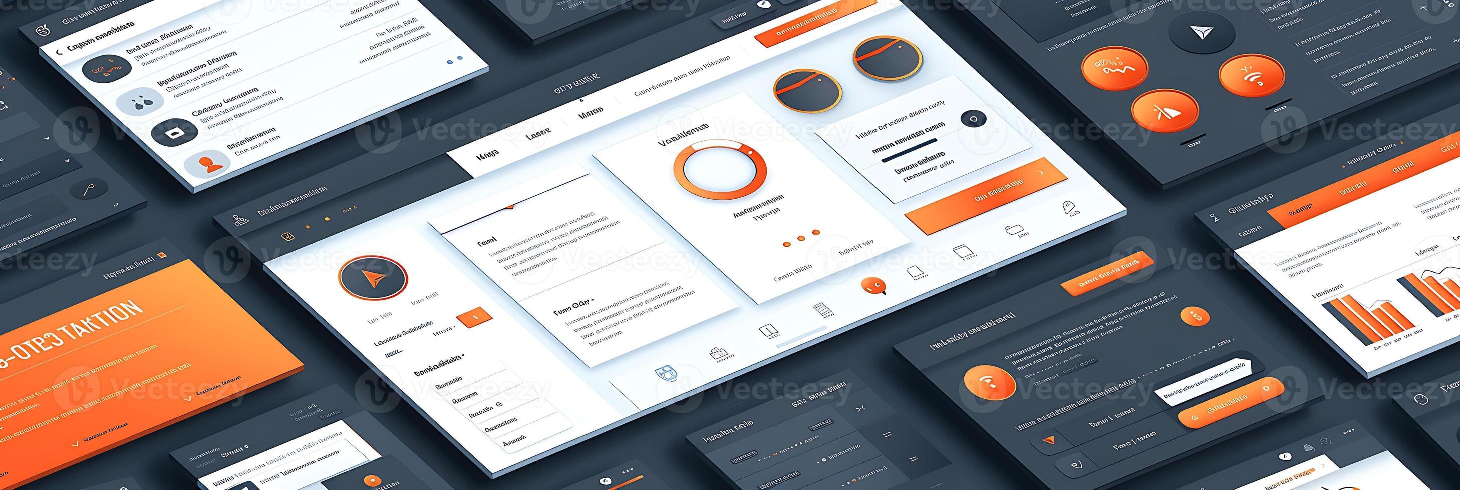User interface kit for educational websites featuring engaging buttons for course enrollment userfriendly forms for registration and intuitive navigation menus for accessing learning materials photo