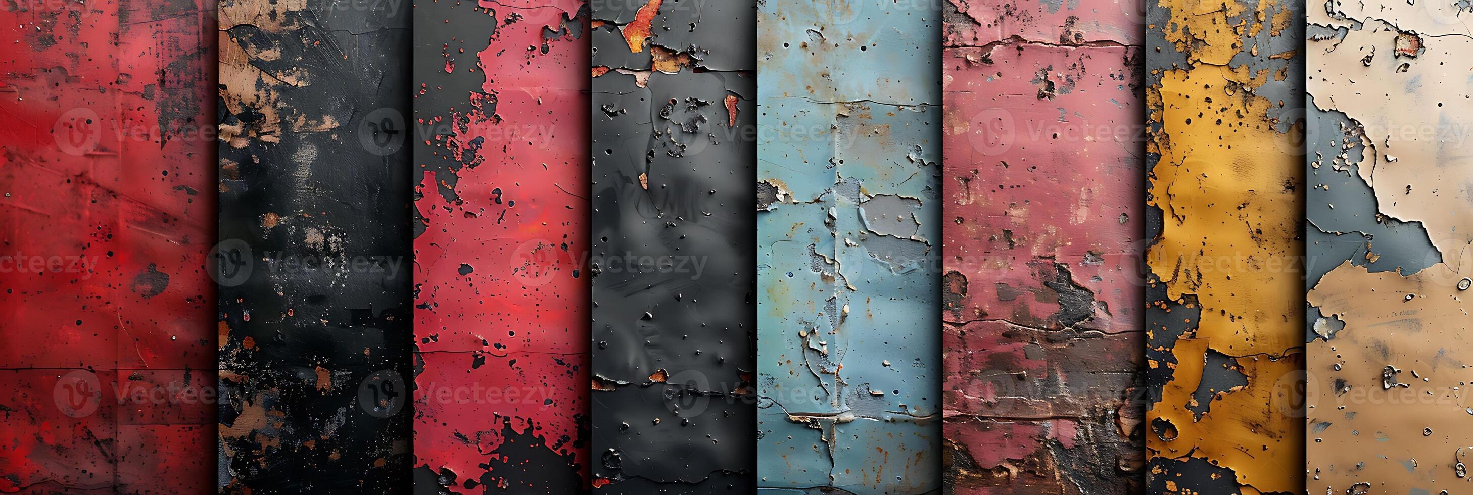 Curate set of gritty grunge textures adding an edgy and urban vibe to your design arsenal photo
