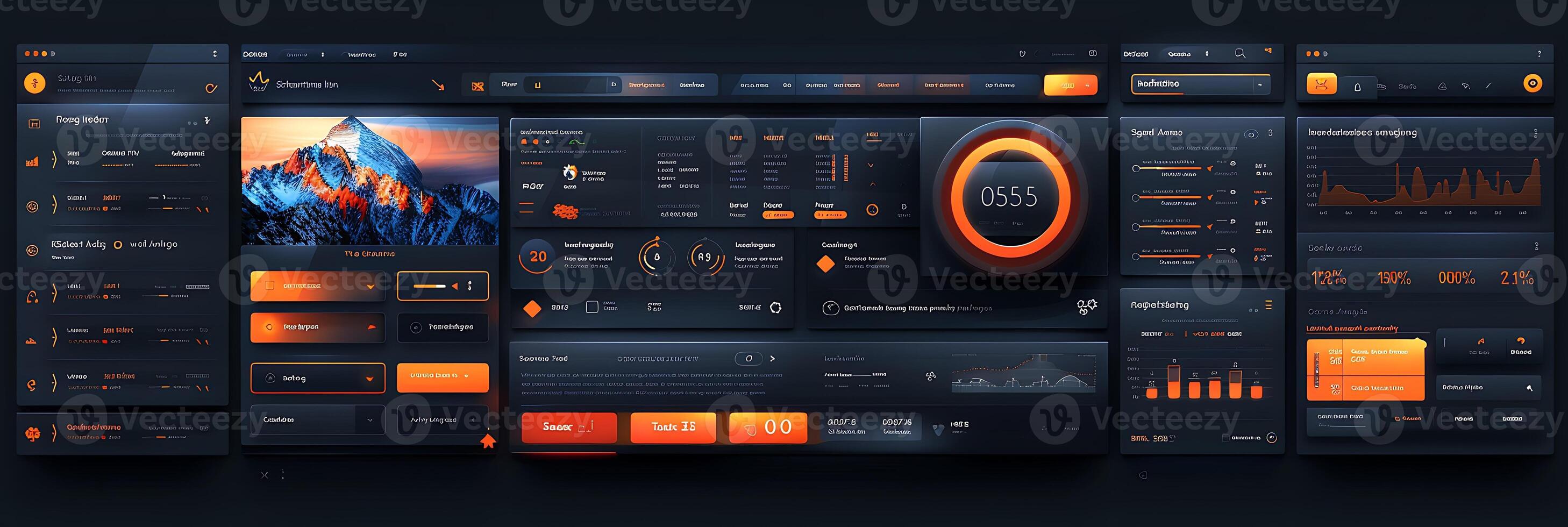 Develop user interface kit for website design incorporating modern buttons sleek forms and intuitive navigation elements Ensure the components are visually appealing and userfriendly photo