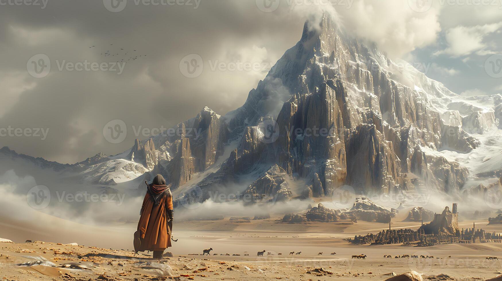 Produce cinematic trailer historical epic film depicting Huayna Capac's conquests using advanced visual effects CGI animation recreate battles landscapes of ancient Andes with epic scale and realism photo