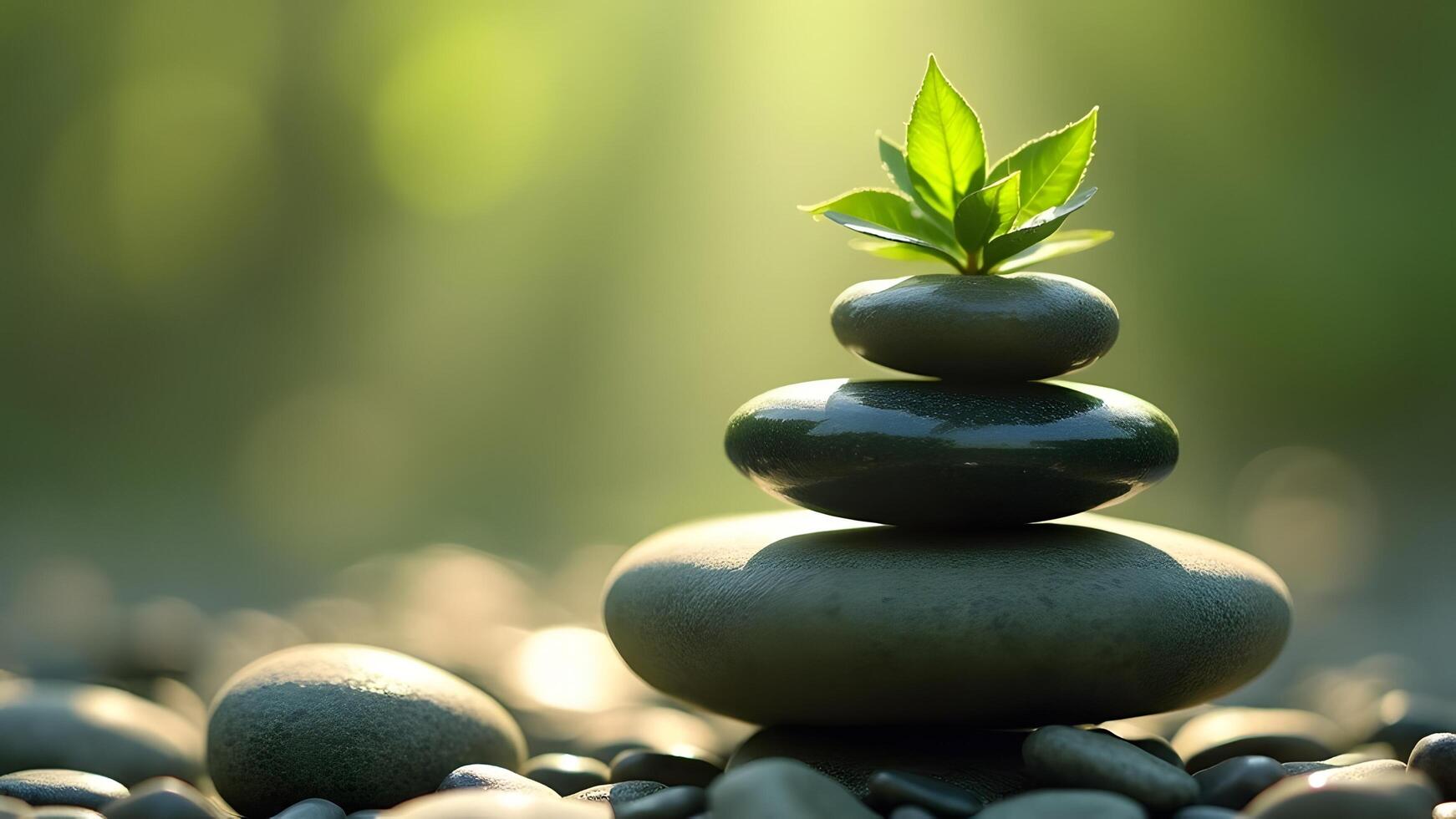 Serene Zen Garden Harmony, Balance, and Renewal in Nature photo