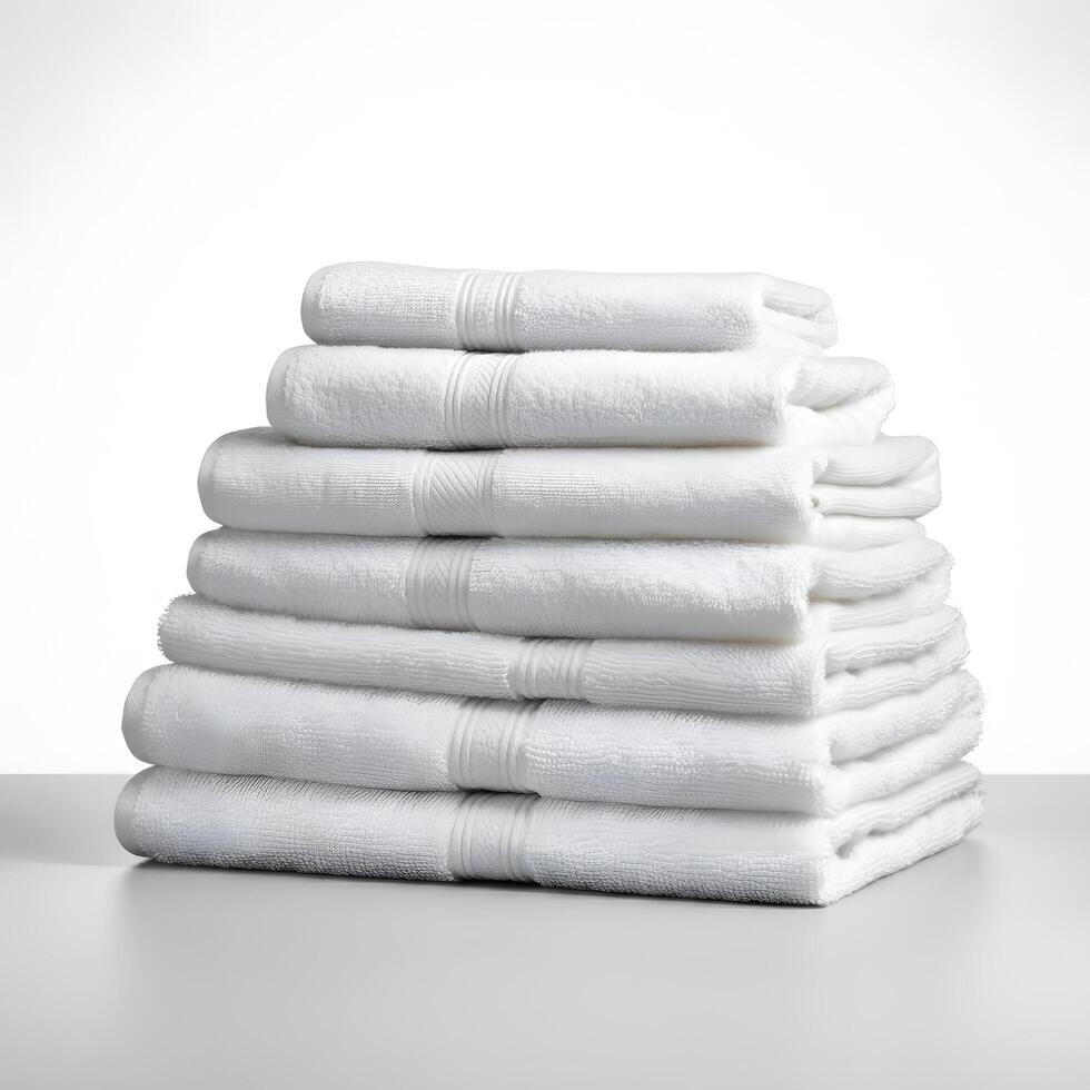Pristine Towel Stack A Crisp and Inviting Display photo