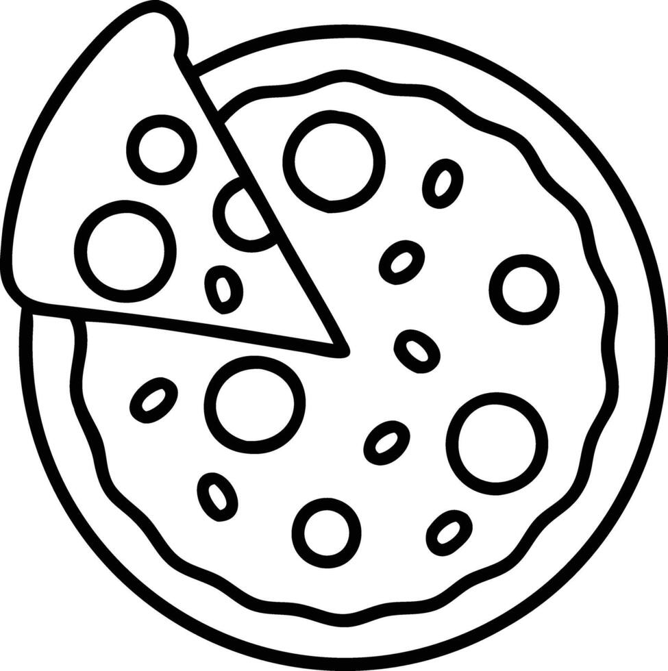 Pizza coloring pages free printable coloring pages vector