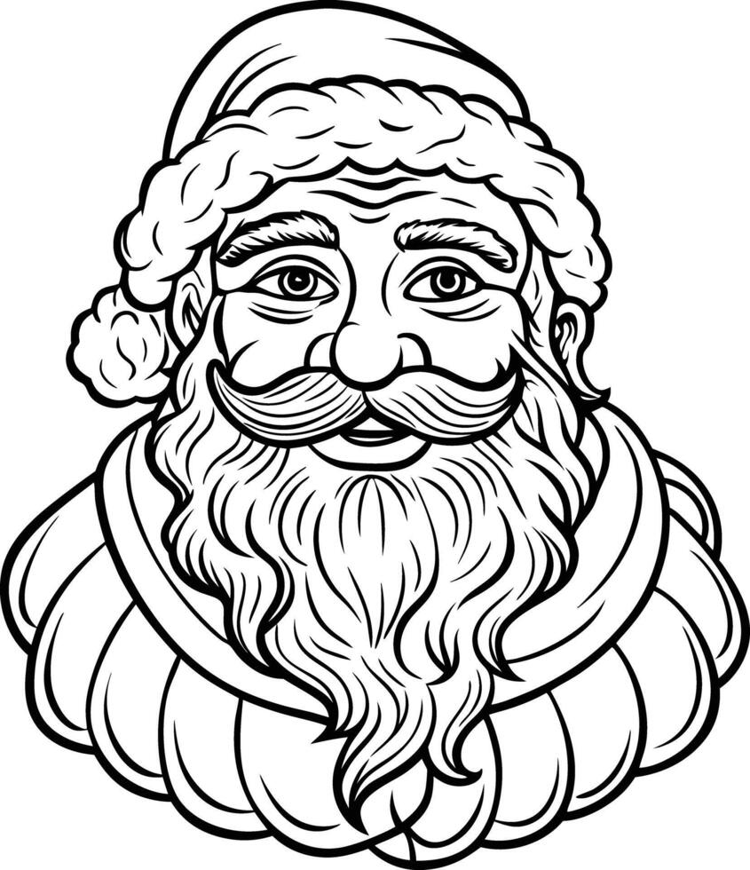 Santa claus coloring pages vector