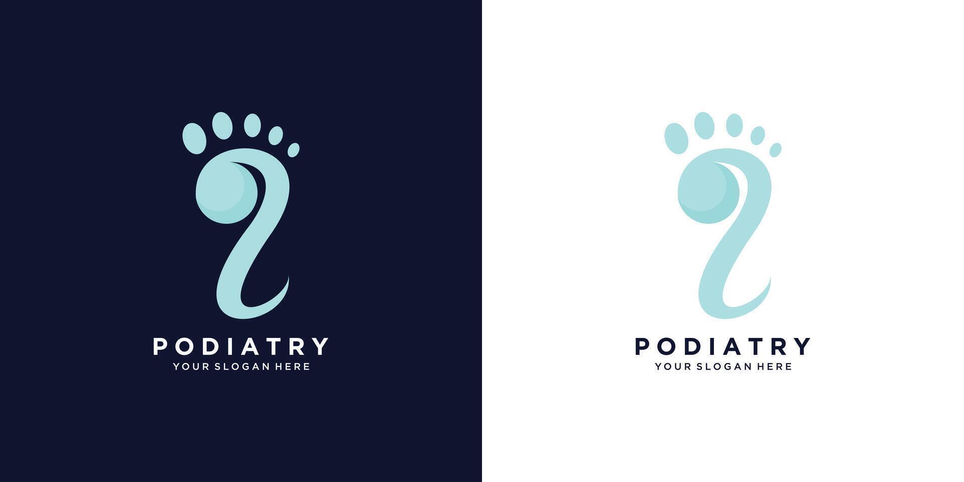 Podiatry icon logo design with creative unique fresh concept Premium vector