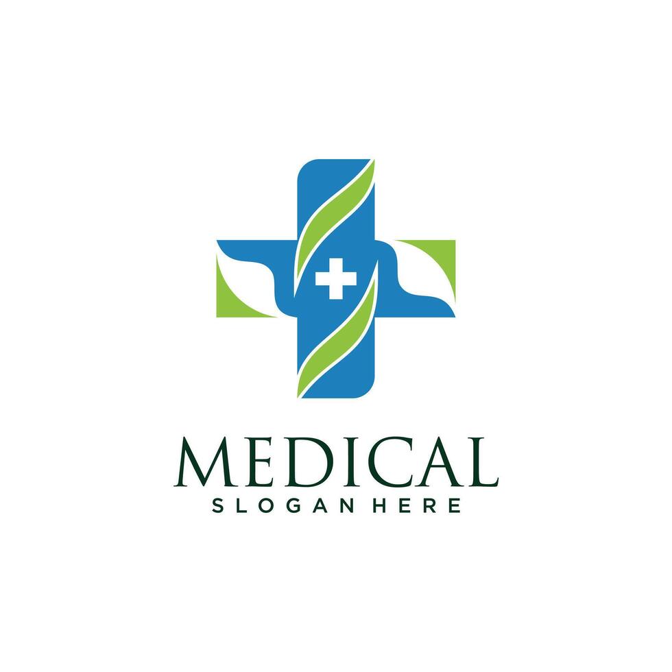 Medical icon logo design with creative concept Premium vector